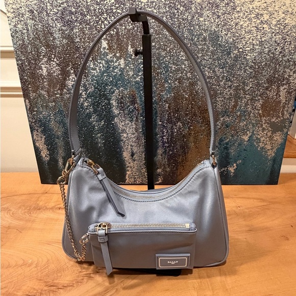 Bally Nour Shoulder Bag in Seashell Blue - Picture 2 of 16